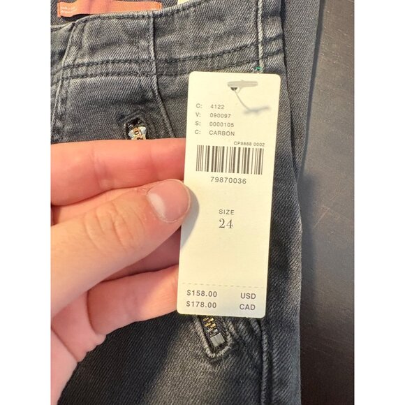 NEW Anthropologie Pilcro Demilune Cargo Bootcut Black Mid-Rise Denim Jeans 24 - Picture 8 of 16